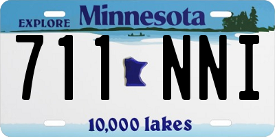 MN license plate 711NNI