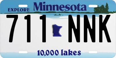 MN license plate 711NNK