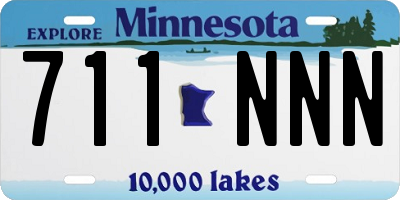 MN license plate 711NNN