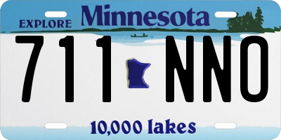 MN license plate 711NNO