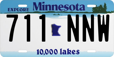MN license plate 711NNW