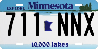 MN license plate 711NNX