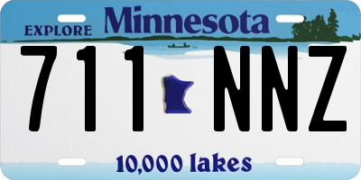 MN license plate 711NNZ