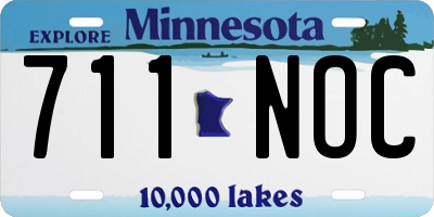 MN license plate 711NOC