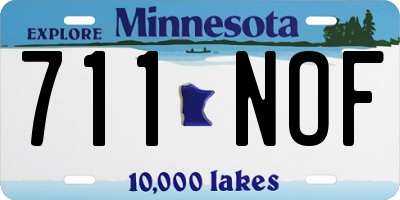 MN license plate 711NOF