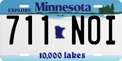 MN license plate 711NOI