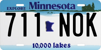 MN license plate 711NOK