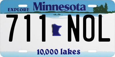 MN license plate 711NOL