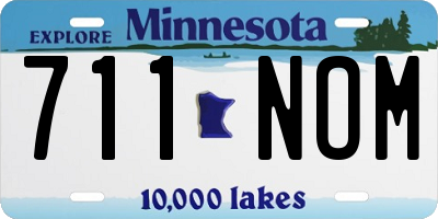 MN license plate 711NOM