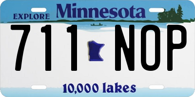 MN license plate 711NOP