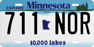 MN license plate 711NOR