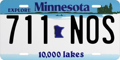 MN license plate 711NOS