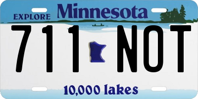 MN license plate 711NOT