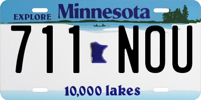MN license plate 711NOU