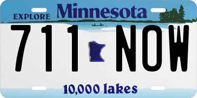MN license plate 711NOW