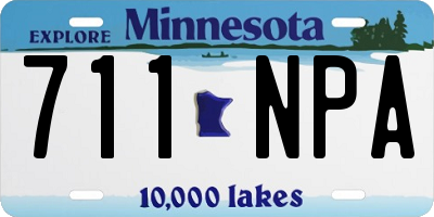 MN license plate 711NPA