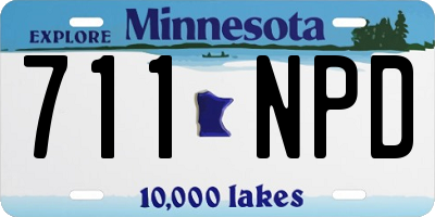 MN license plate 711NPD