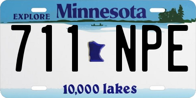 MN license plate 711NPE
