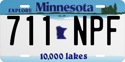 MN license plate 711NPF