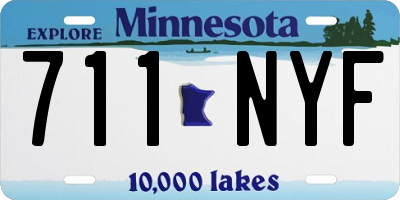 MN license plate 711NYF