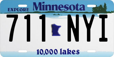 MN license plate 711NYI
