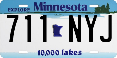 MN license plate 711NYJ