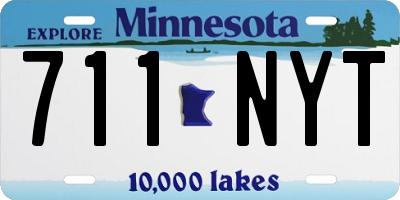MN license plate 711NYT