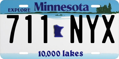 MN license plate 711NYX