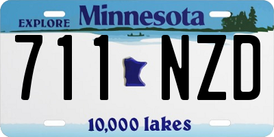 MN license plate 711NZD