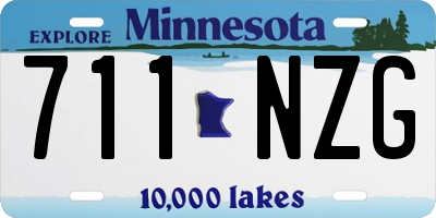 MN license plate 711NZG