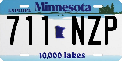 MN license plate 711NZP