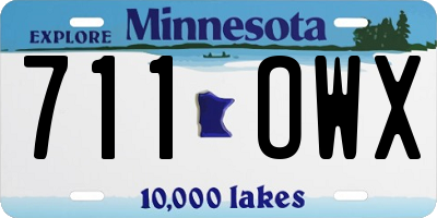 MN license plate 711OWX