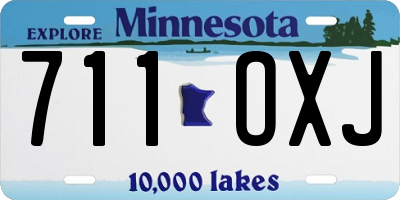 MN license plate 711OXJ