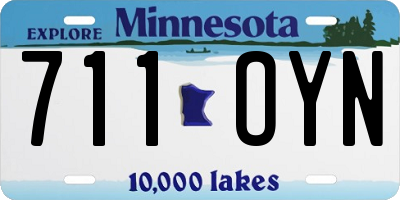 MN license plate 711OYN