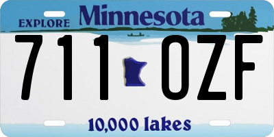 MN license plate 711OZF