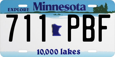 MN license plate 711PBF