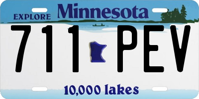 MN license plate 711PEV