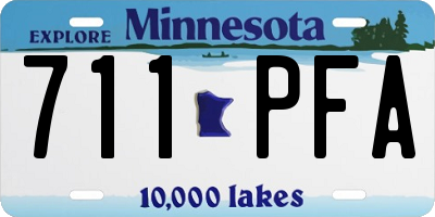 MN license plate 711PFA