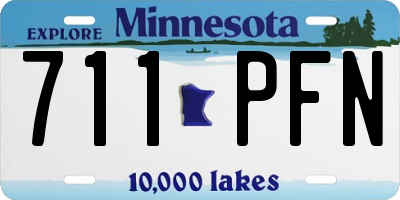 MN license plate 711PFN