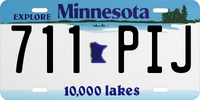 MN license plate 711PIJ