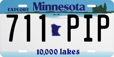 MN license plate 711PIP