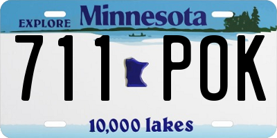 MN license plate 711POK