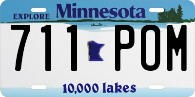 MN license plate 711POM