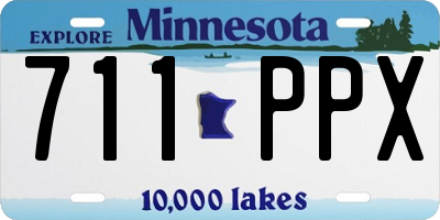 MN license plate 711PPX
