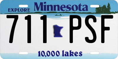 MN license plate 711PSF