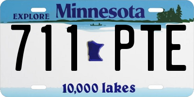 MN license plate 711PTE
