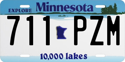 MN license plate 711PZM