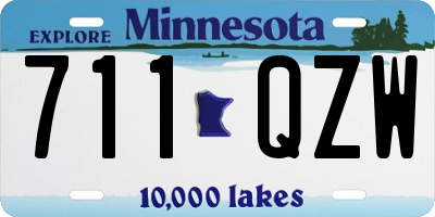 MN license plate 711QZW