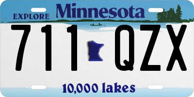 MN license plate 711QZX