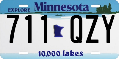 MN license plate 711QZY